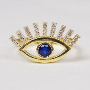 new in box! evil eye ring bling boho protection bohemian trendy statement ring